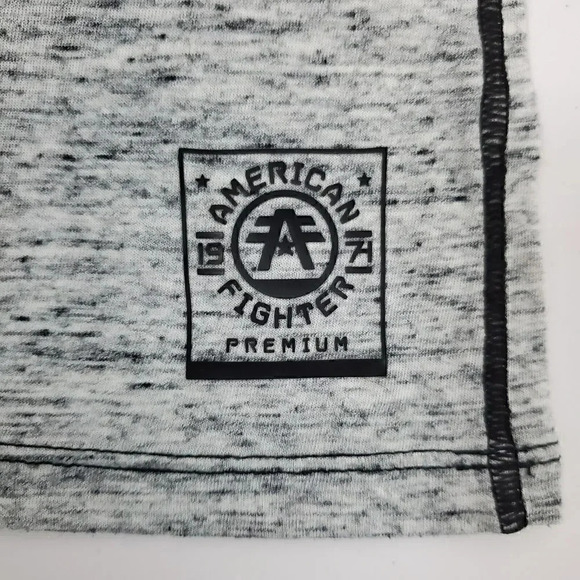 Women's AMERICAN FIGHTER Buckle Gray Long Sleeve T Shirt‎ SZ M Top Orange Medium - Picture 5 of 10